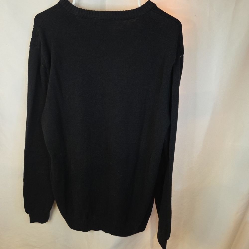 NEW VINTAGE MEN'S J. ASHFORD XL COTTON BLACK SWEATER - NW TAGS - Picture 2 of 5